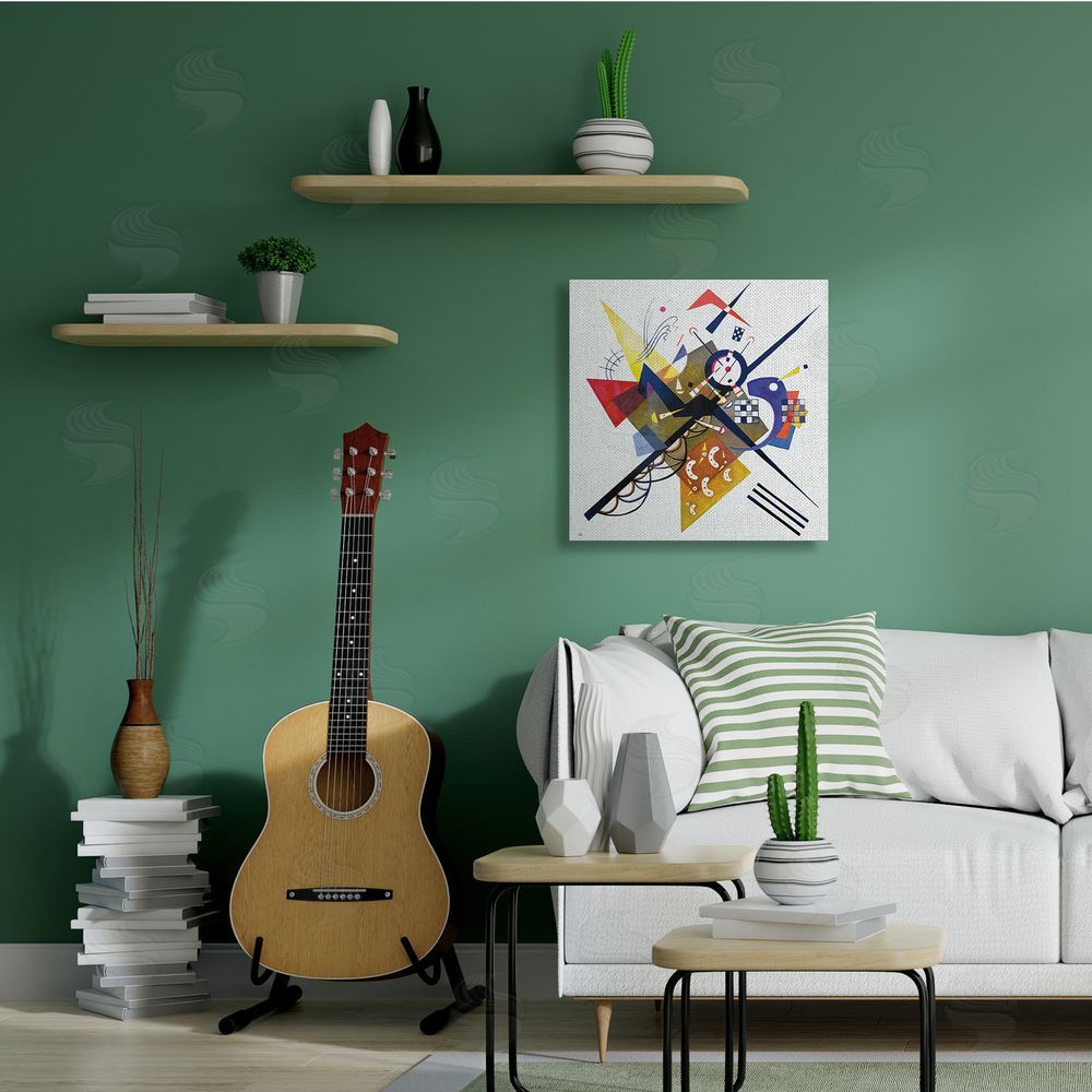 Wassily Kandinsky Traditional Abstract Painting Playful Shapes  Patterns Canvas Wall Art in Room