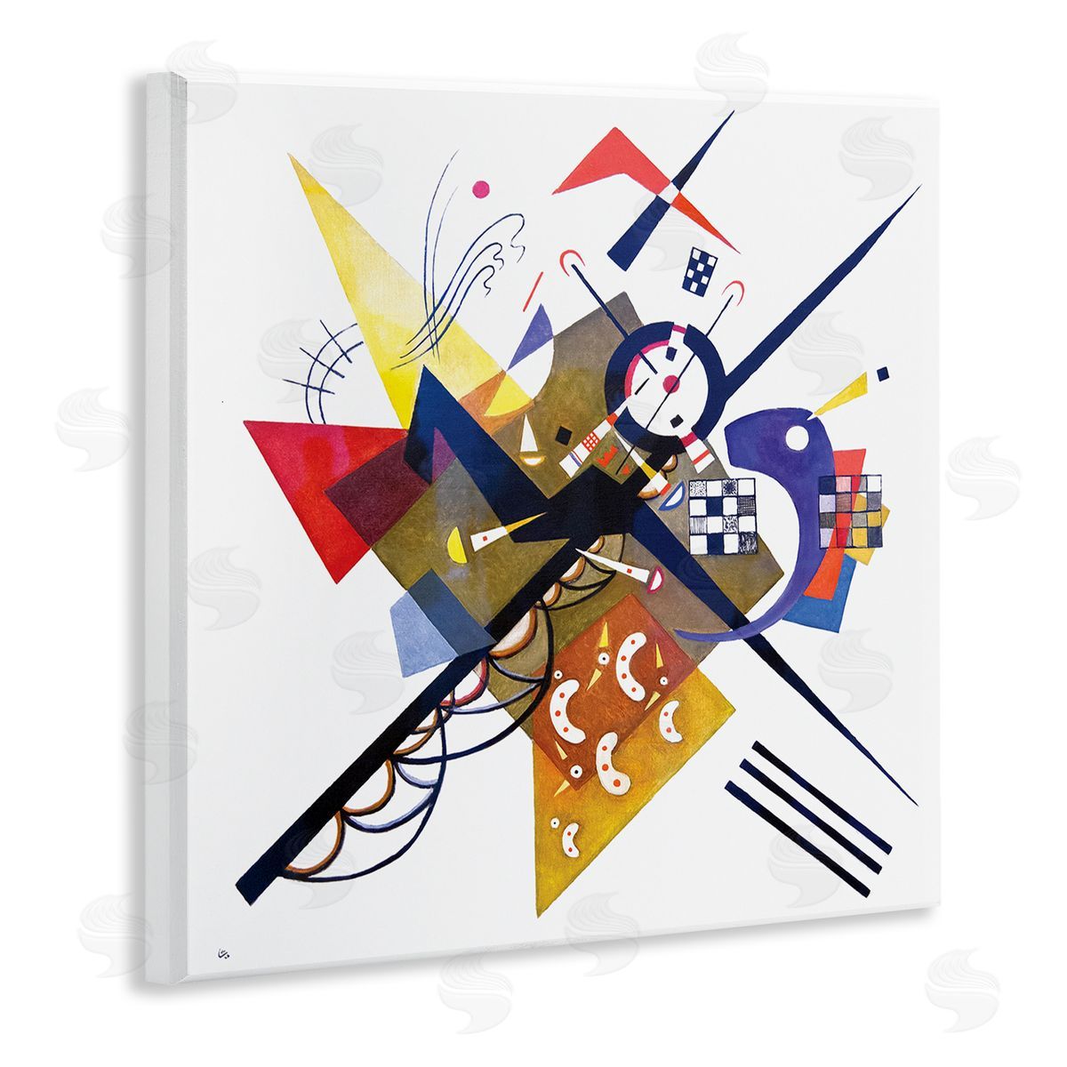 Wassily Kandinsky Traditional Abstract Painting Playful Shapes  Patterns Wooden Wall Plaque Art Print