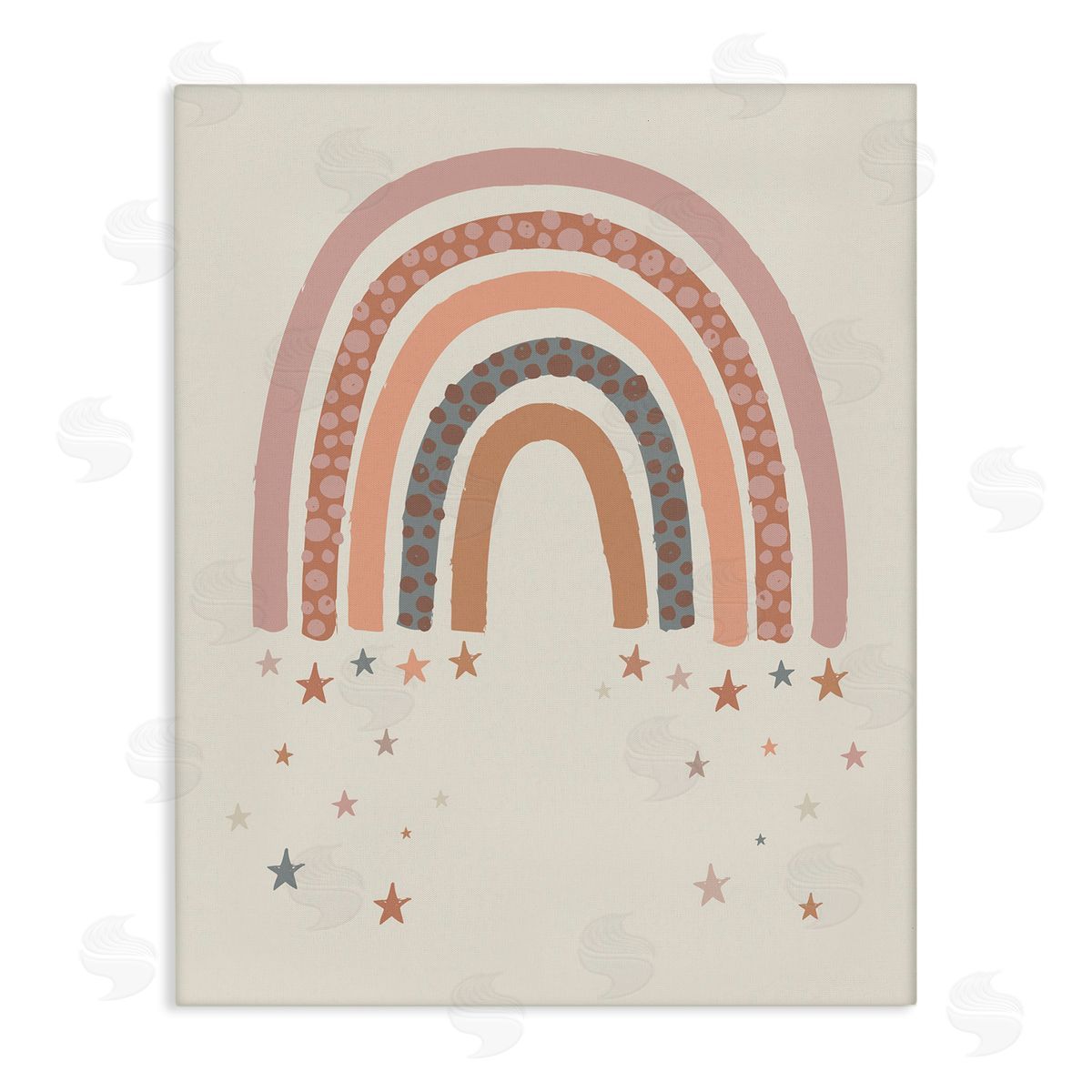Lisa Perry Whitebutton Desert Rainbow Falling Stars Beige Pink