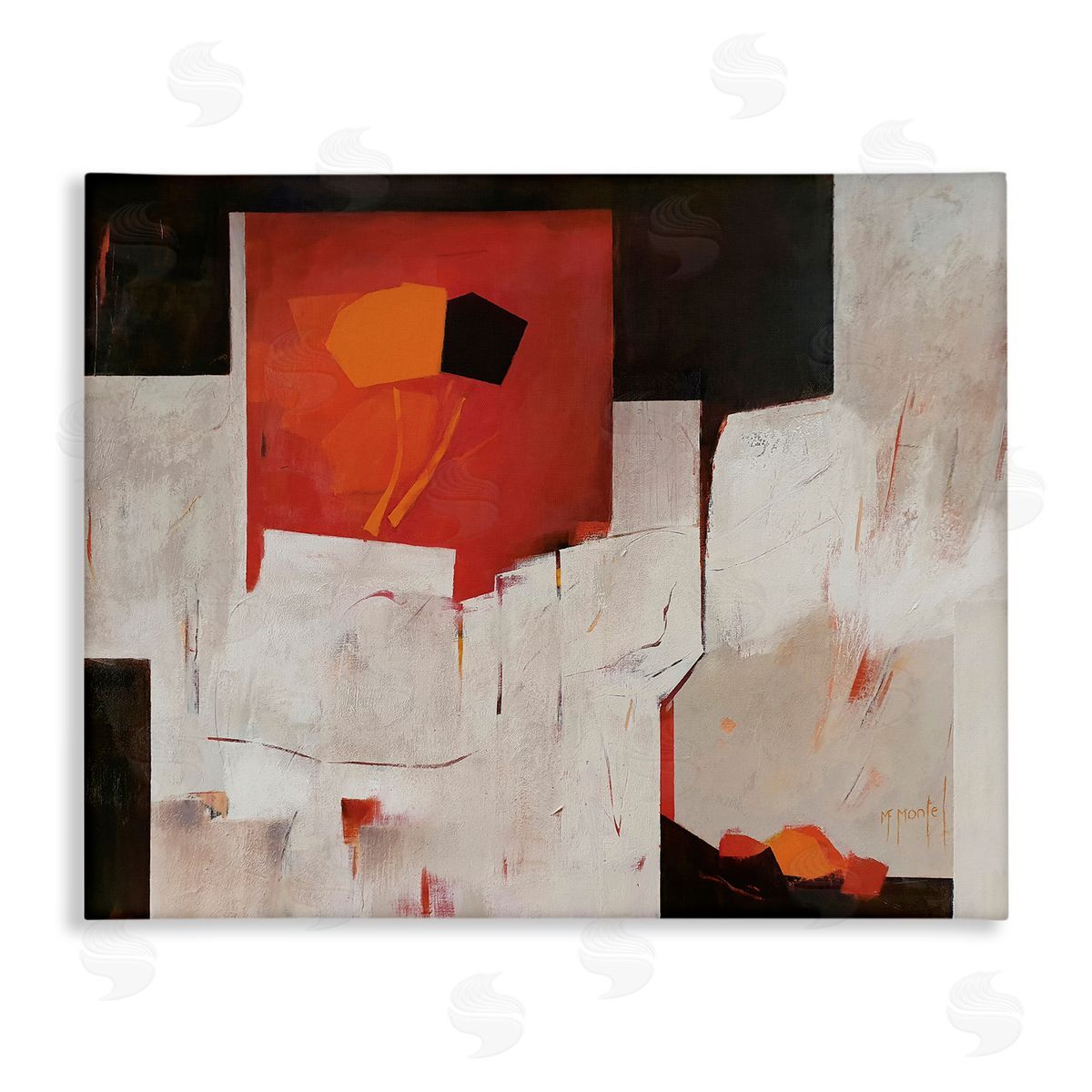 Fanou Montel Forever Montel Abstract Shapes Red White