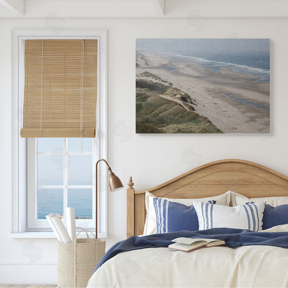 Aaron Matheson Sandy Dunes Beach Ariel View Hazy Sky