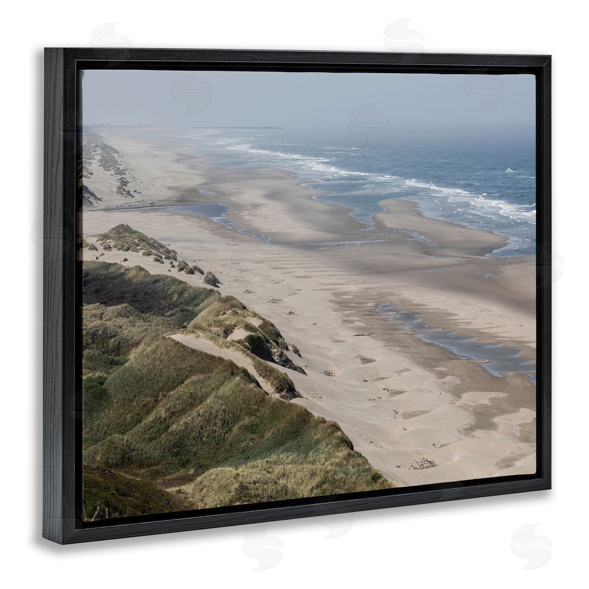 Aaron Matheson Sandy Dunes Beach Ariel View Hazy Sky
