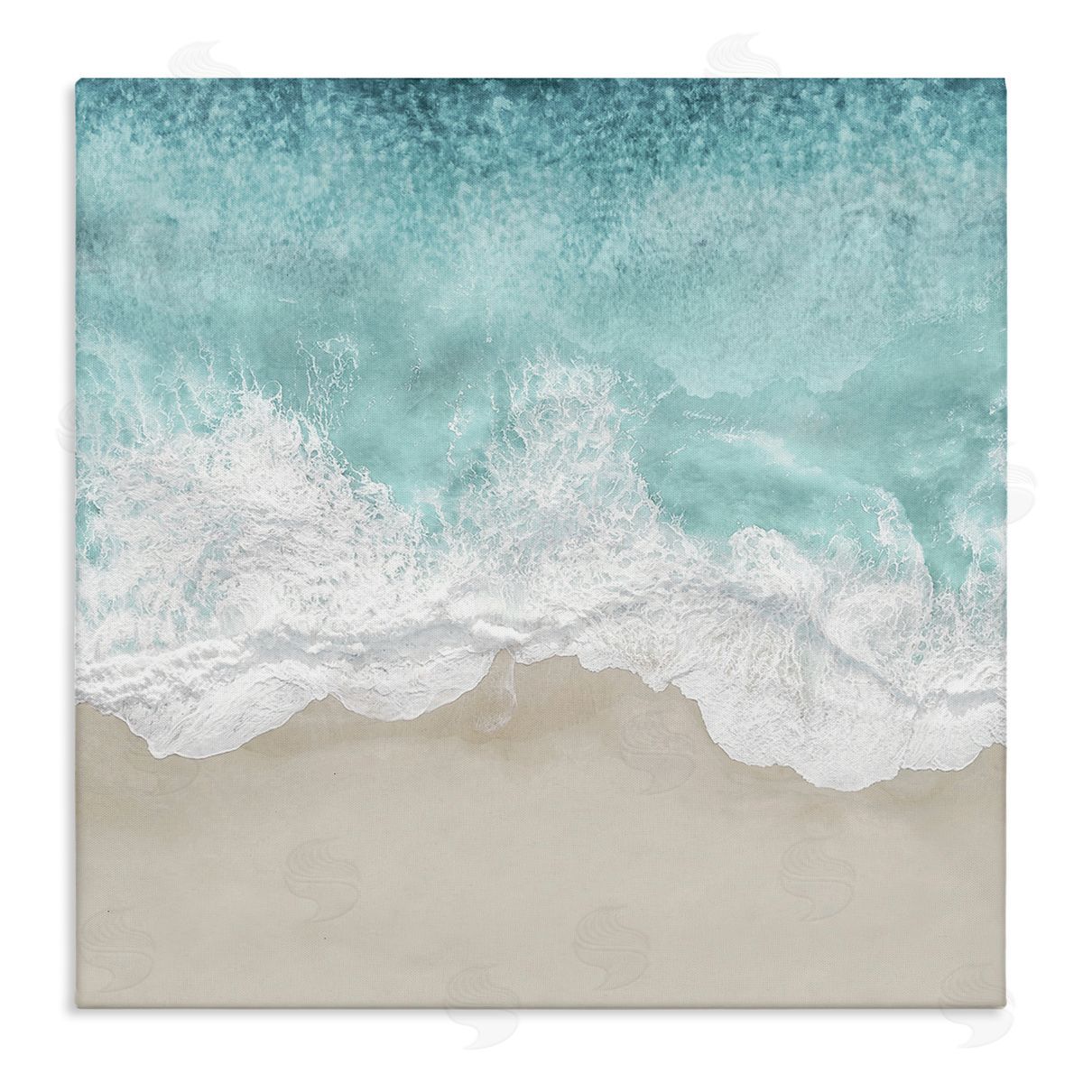Sea Foam on Sandy Beach Canvas Wall Art, Home Decor by Maggie Olsen