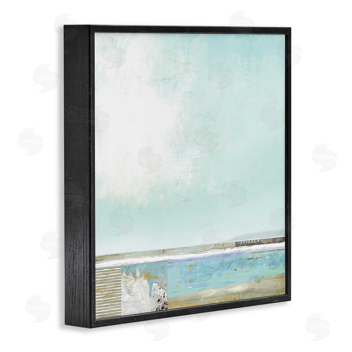 Suzanne Nicoll Ocean Boardwalk Abstraction Sunny Daytime Beach Black Framed Glicee Wall Art Print