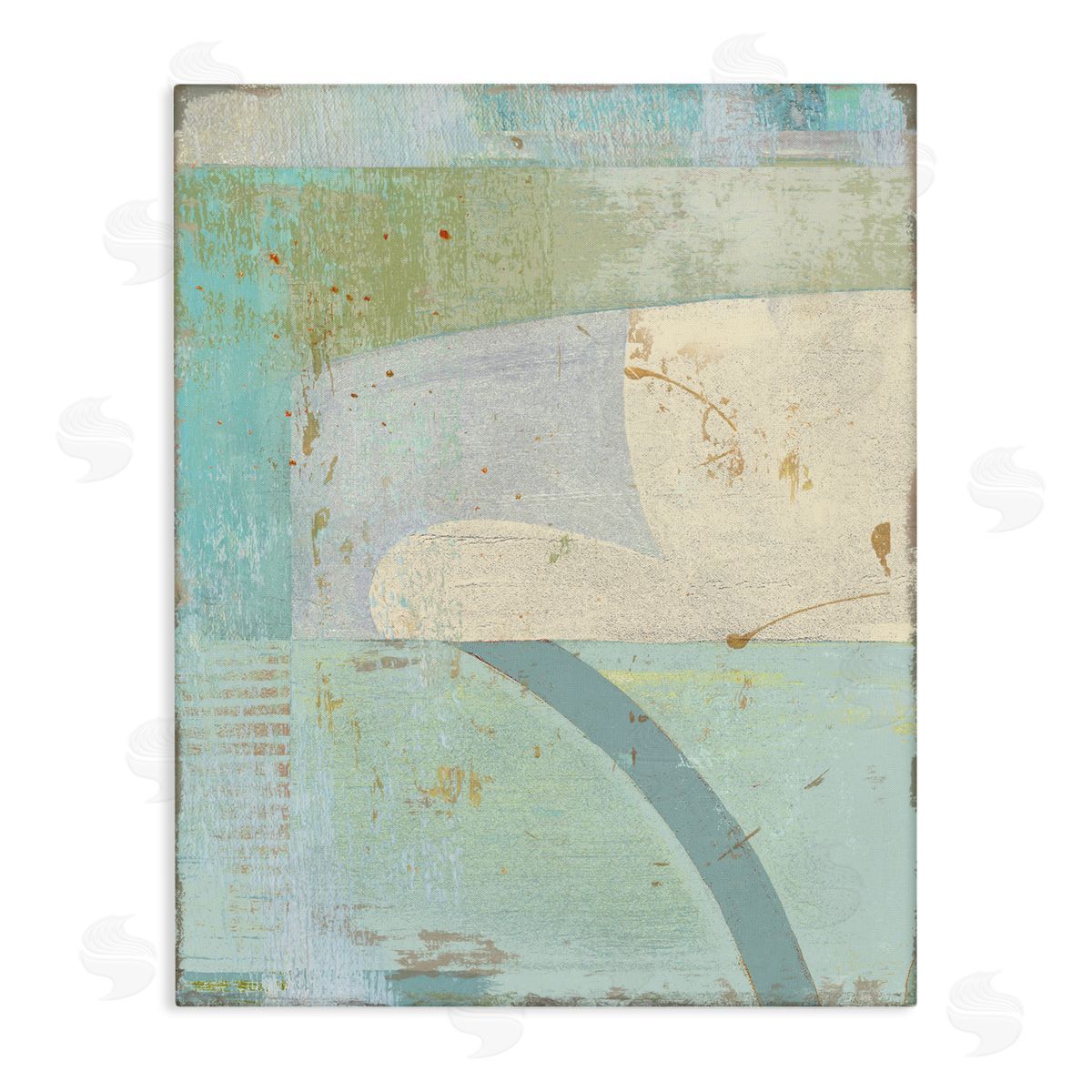 Suzanne Nicoll Contemporary Abstract Shapes Muted Cool Tones