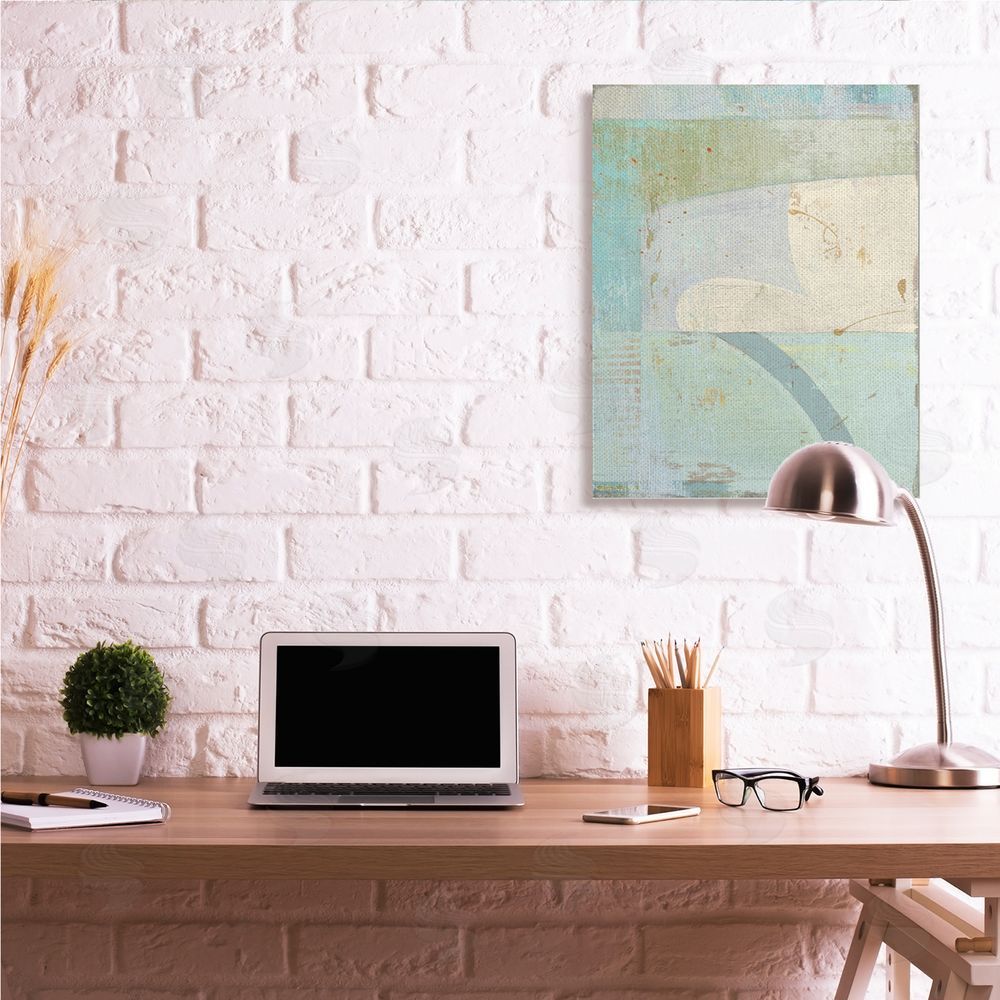Suzanne Nicoll Contemporary Abstract Shapes Muted Cool Tones
