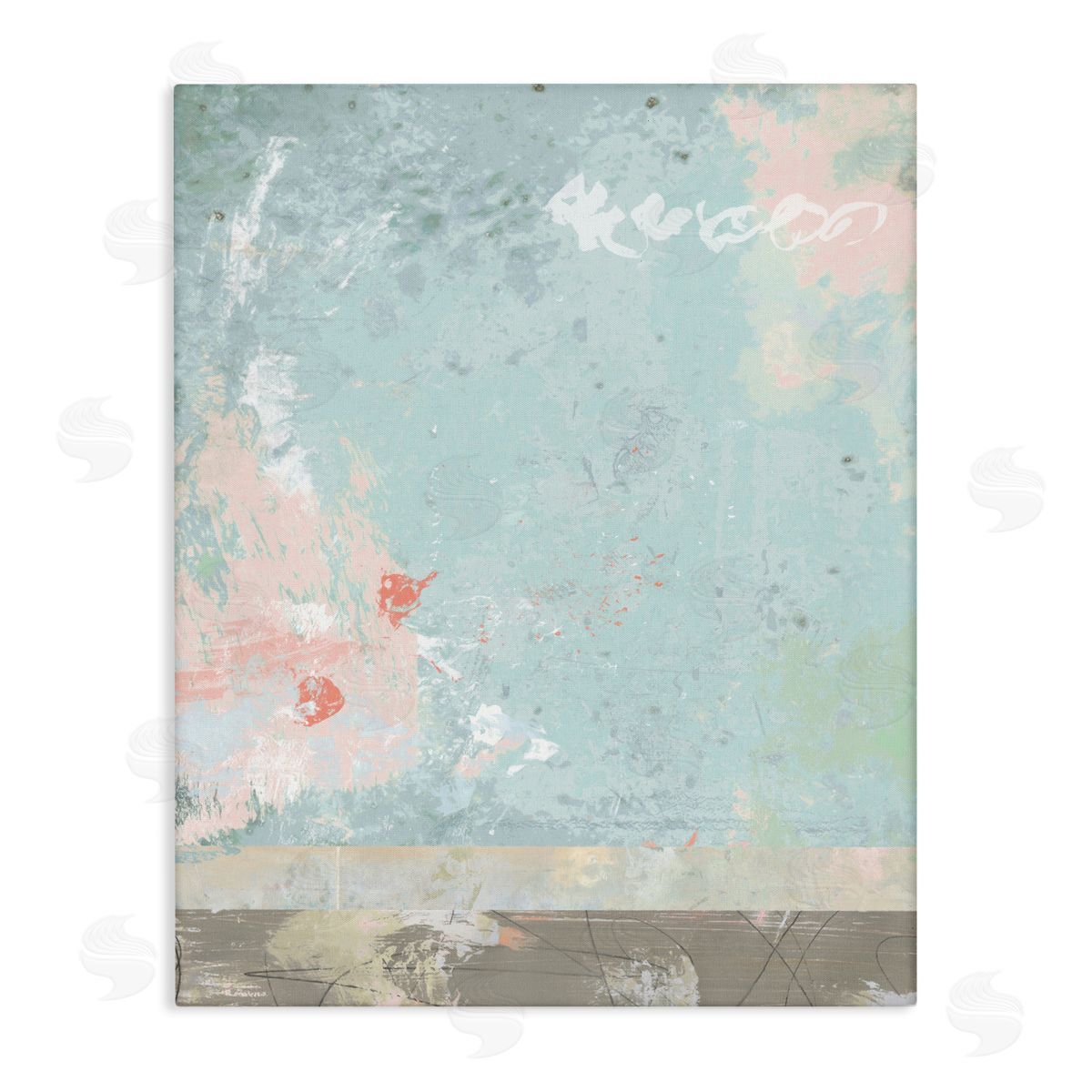 Suzanne Nicoll Disruptive Pink Paintbrush on Abstract Blue Design