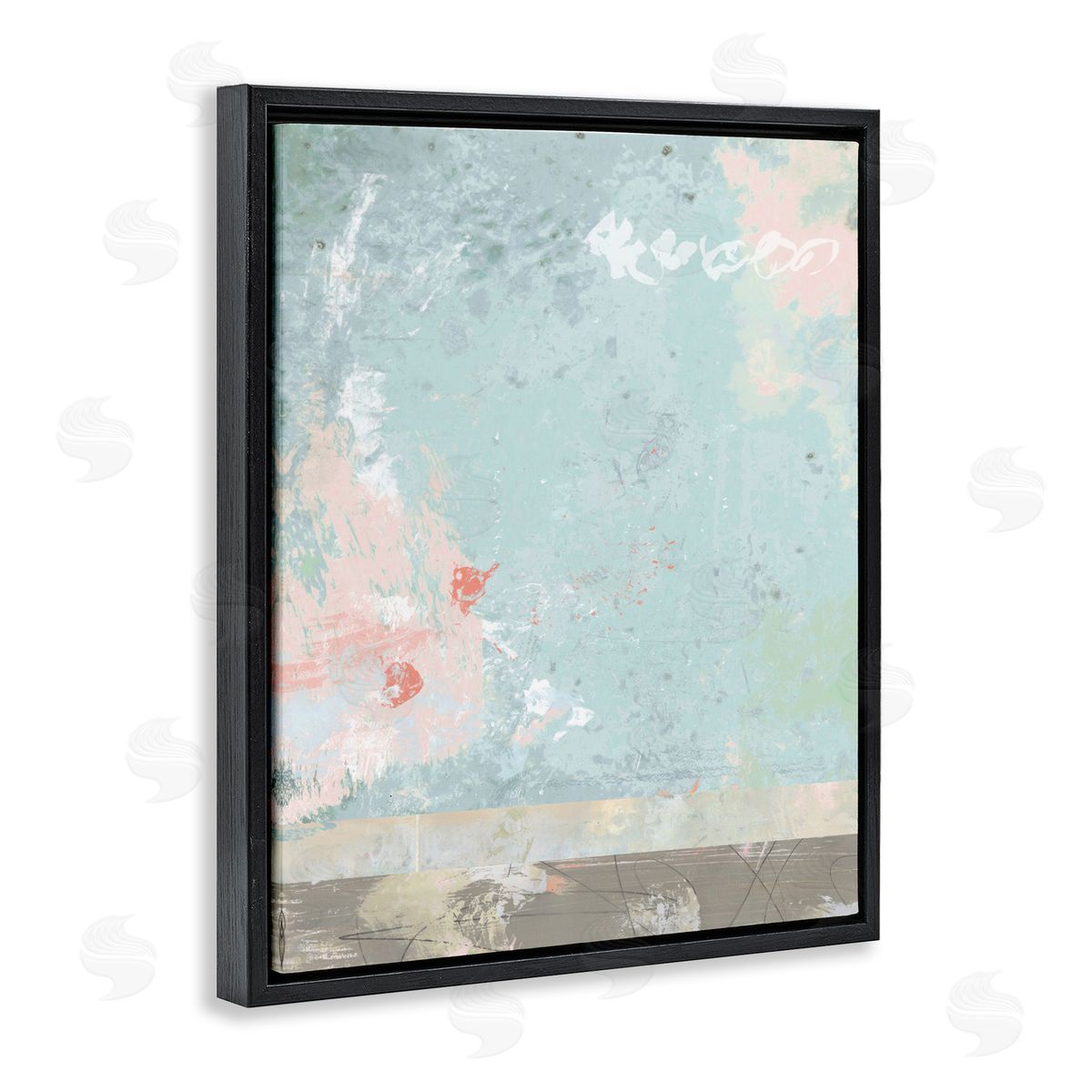 Suzanne Nicoll Disruptive Pink Paintbrush on Abstract Blue Design