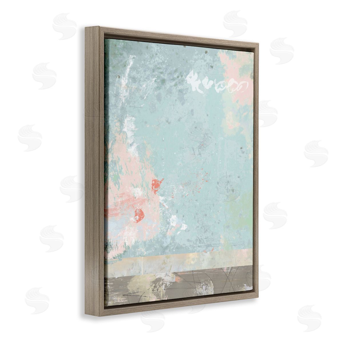 Suzanne Nicoll Disruptive Pink Paintbrush on Abstract Blue Design