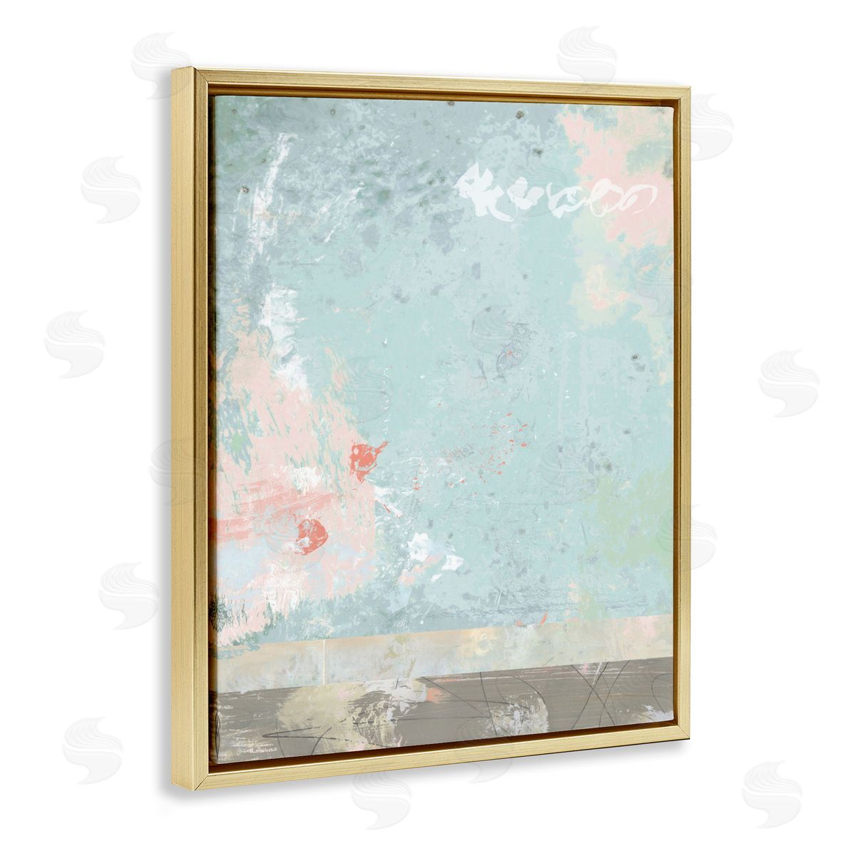 Suzanne Nicoll Disruptive Pink Paintbrush on Abstract Blue Design