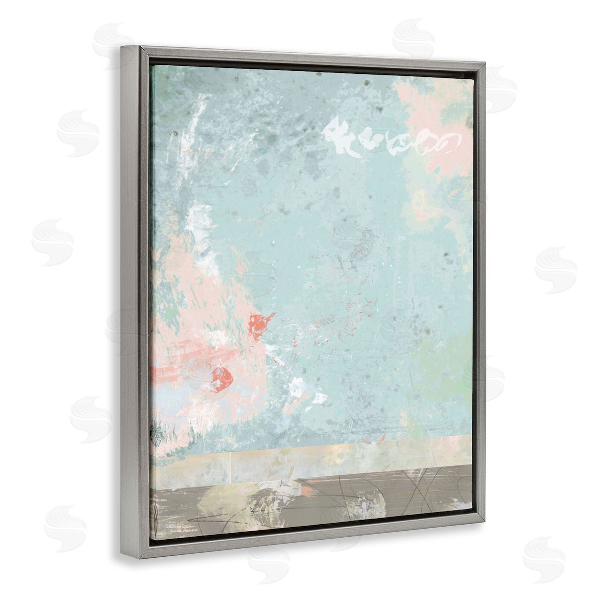 Suzanne Nicoll Disruptive Pink Paintbrush on Abstract Blue Design