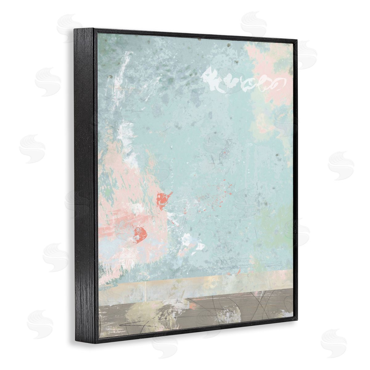 Suzanne Nicoll Disruptive Pink Paintbrush on Abstract Blue Design