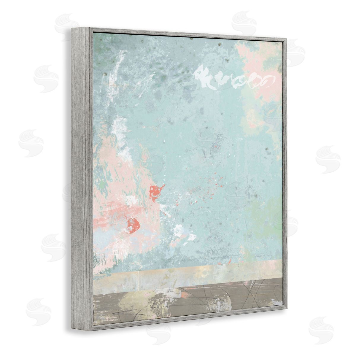 Suzanne Nicoll Disruptive Pink Paintbrush on Abstract Blue Design