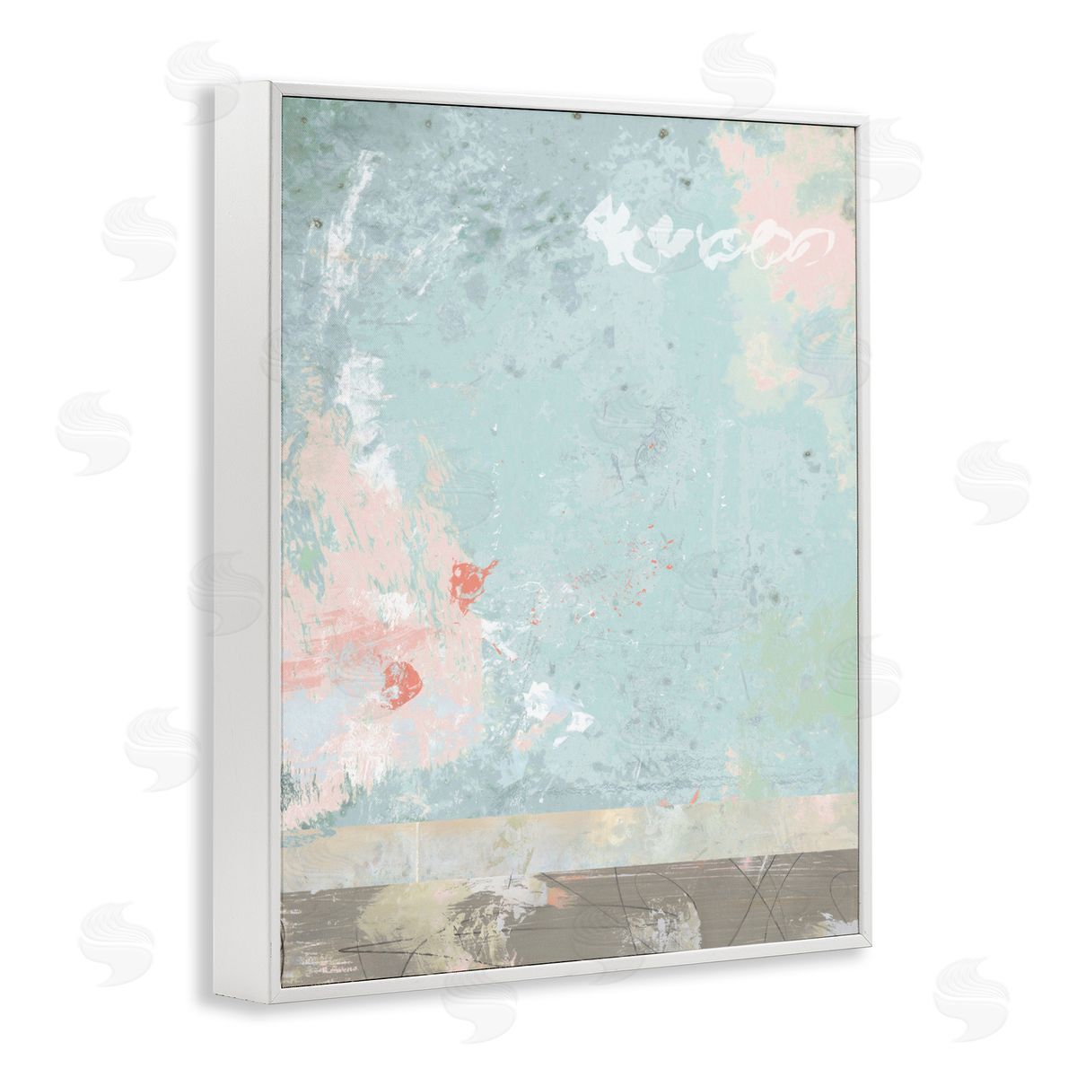 Suzanne Nicoll Disruptive Pink Paintbrush on Abstract Blue Design