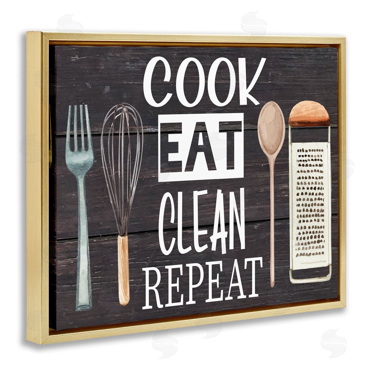 Nicole DeCamp Cook Eat Clean Humorous Quote Rustic Kitchenware