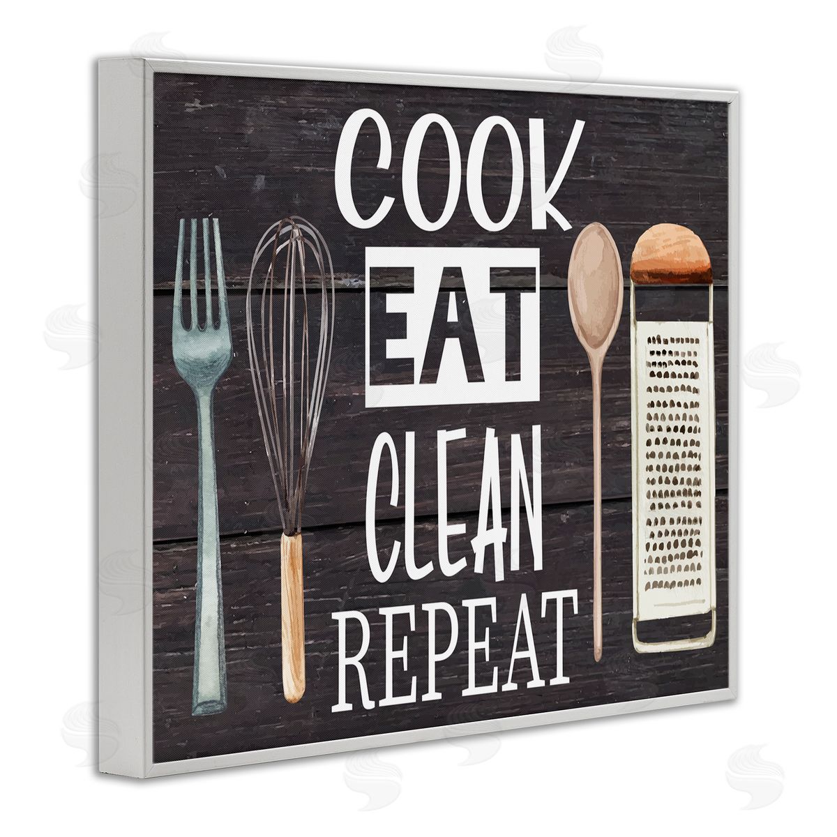 Nicole DeCamp Cook Eat Clean Humorous Quote Rustic Kitchenware