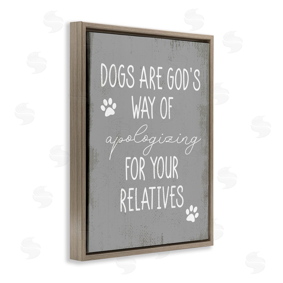 Stupell Studio Dogs are God's Way Quote Pawprint Pet Humor