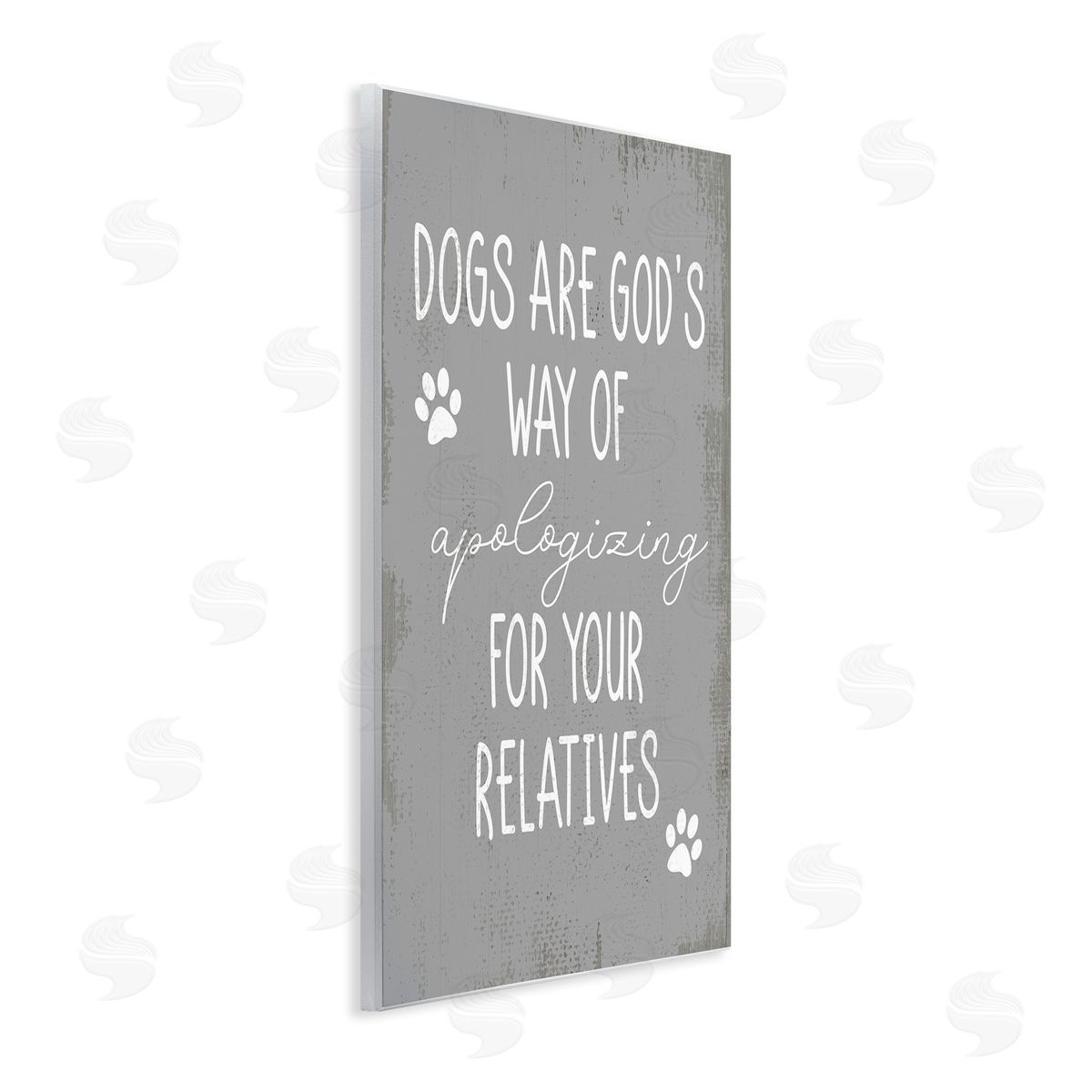 Stupell Studio Dogs are God's Way Quote Pawprint Pet Humor