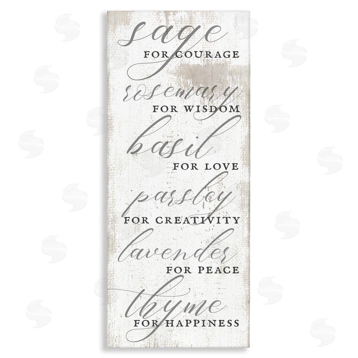 Sage Basil Thyme Sentimental Phrases Canvas Wall Art, Home Decor by Stupell Studio