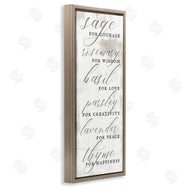 Stupell Studio | Sage Basil Thyme Sentimental Phrases