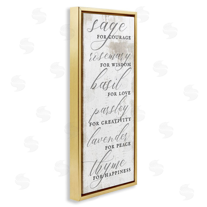 Stupell Studio | Sage Basil Thyme Sentimental Phrases