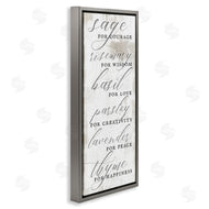 Stupell Studio | Sage Basil Thyme Sentimental Phrases