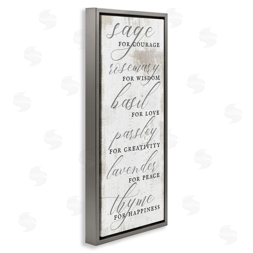 Stupell Studio | Sage Basil Thyme Sentimental Phrases