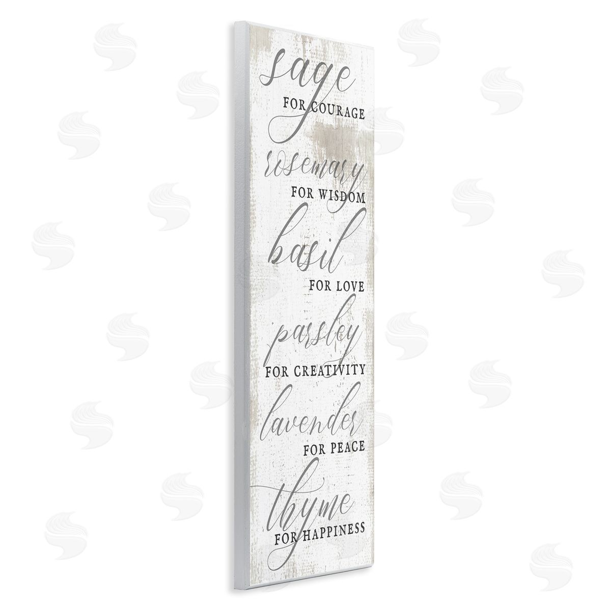 Sage Basil Thyme Sentimental Phrases Wood Plaque Wall Art, Home Decor by Stupell Studio