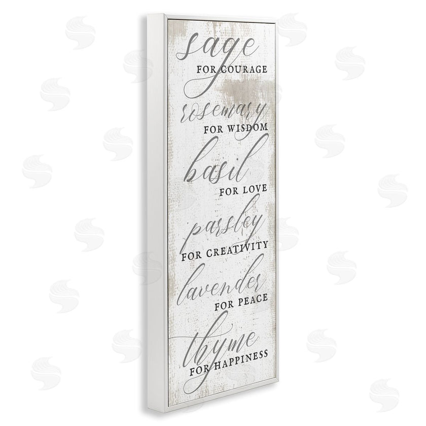 Stupell Studio | Sage Basil Thyme Sentimental Phrases