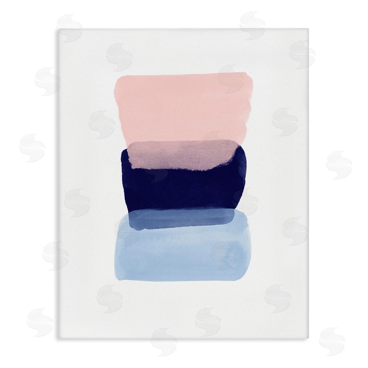 Seven Trees Design Layered Squares Abstract Sides Blue Pink