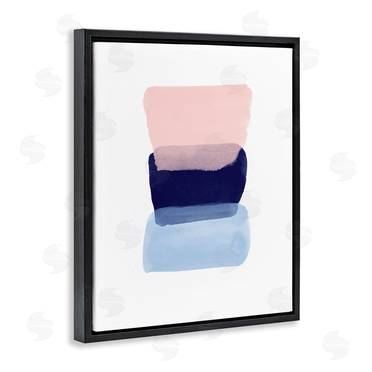 Seven Trees Design Layered Squares Abstract Sides Blue Pink