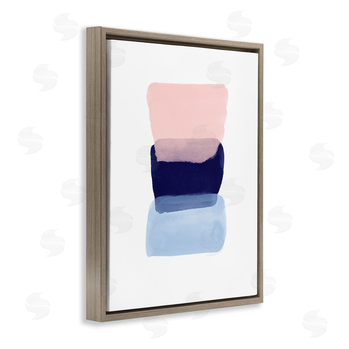 Seven Trees Design Layered Squares Abstract Sides Blue Pink