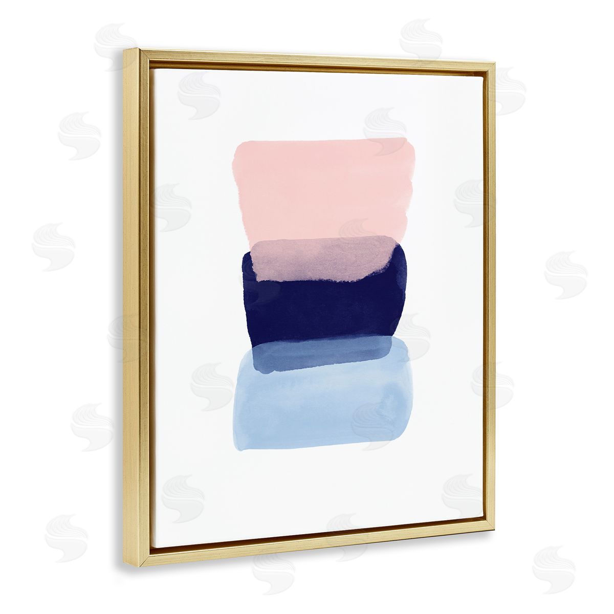 Seven Trees Design Layered Squares Abstract Sides Blue Pink