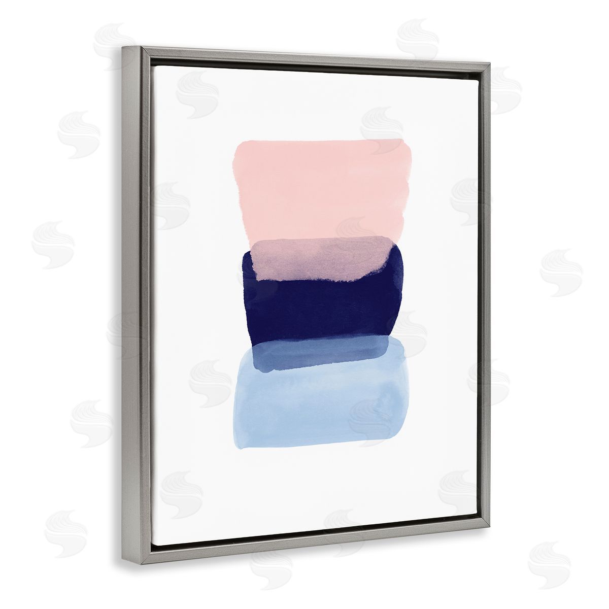 Seven Trees Design Layered Squares Abstract Sides Blue Pink