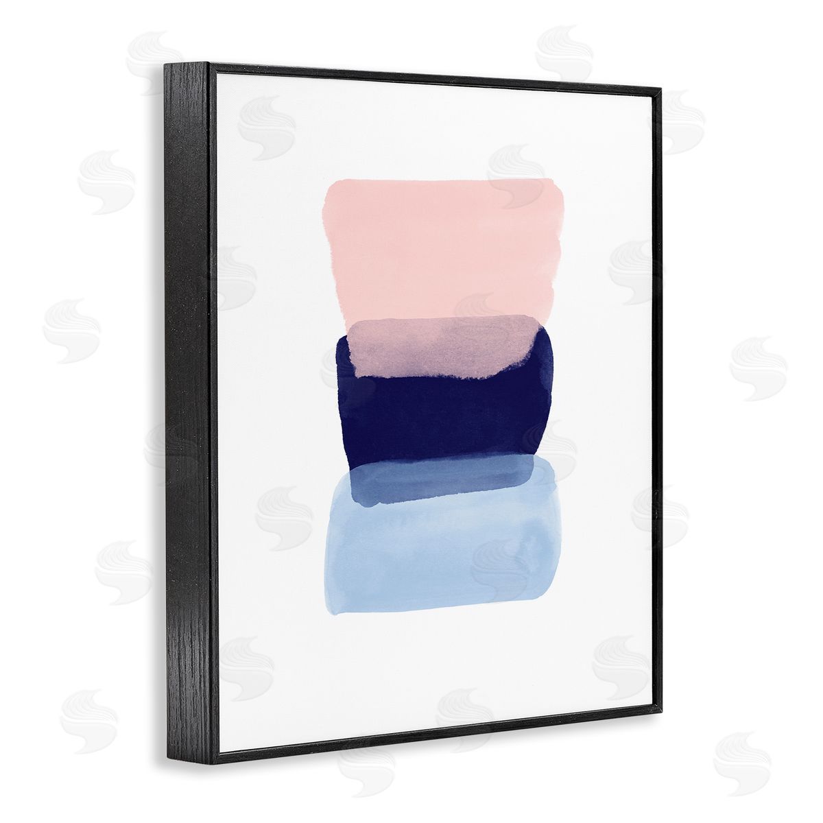 Seven Trees Design Layered Squares Abstract Sides Blue Pink