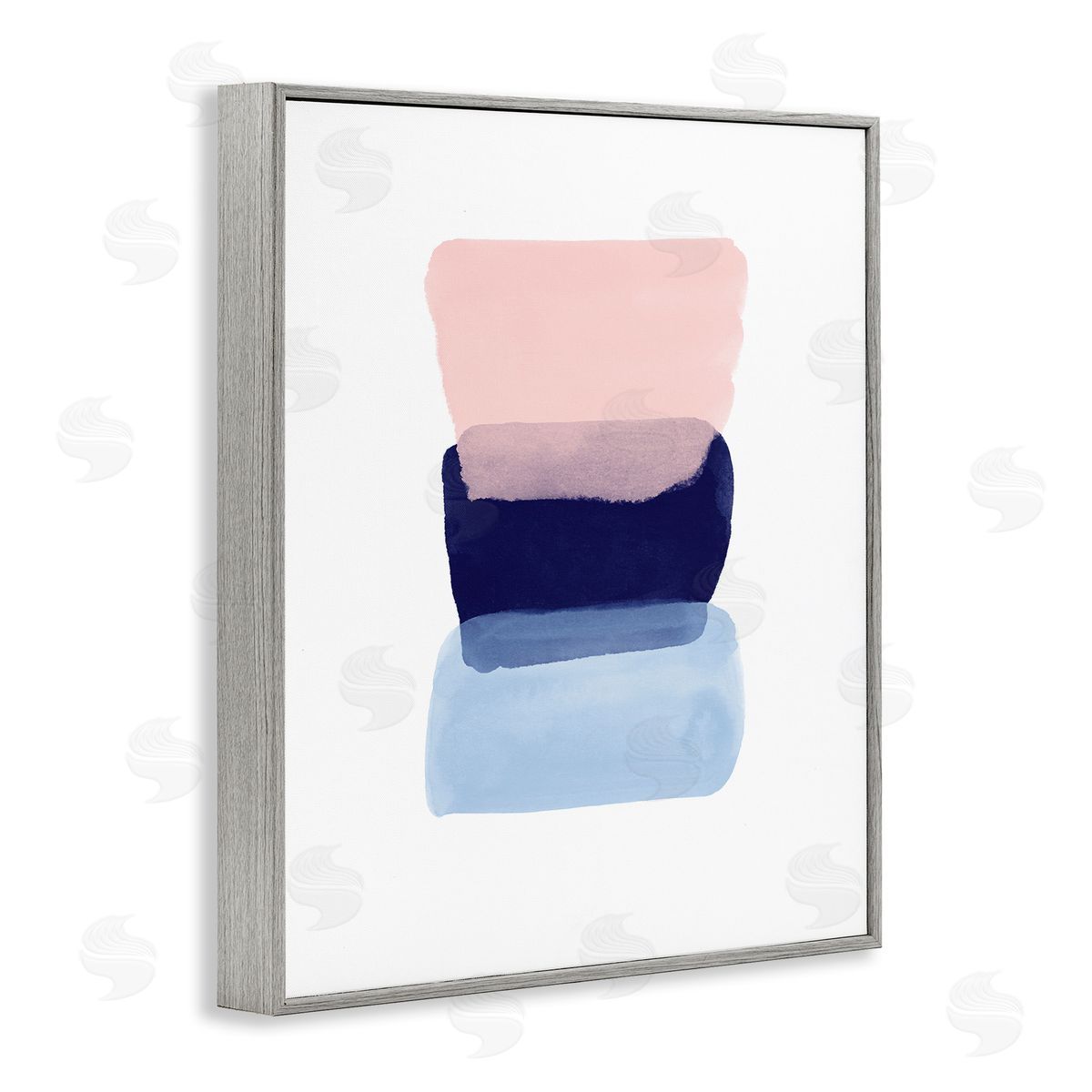 Seven Trees Design Layered Squares Abstract Sides Blue Pink