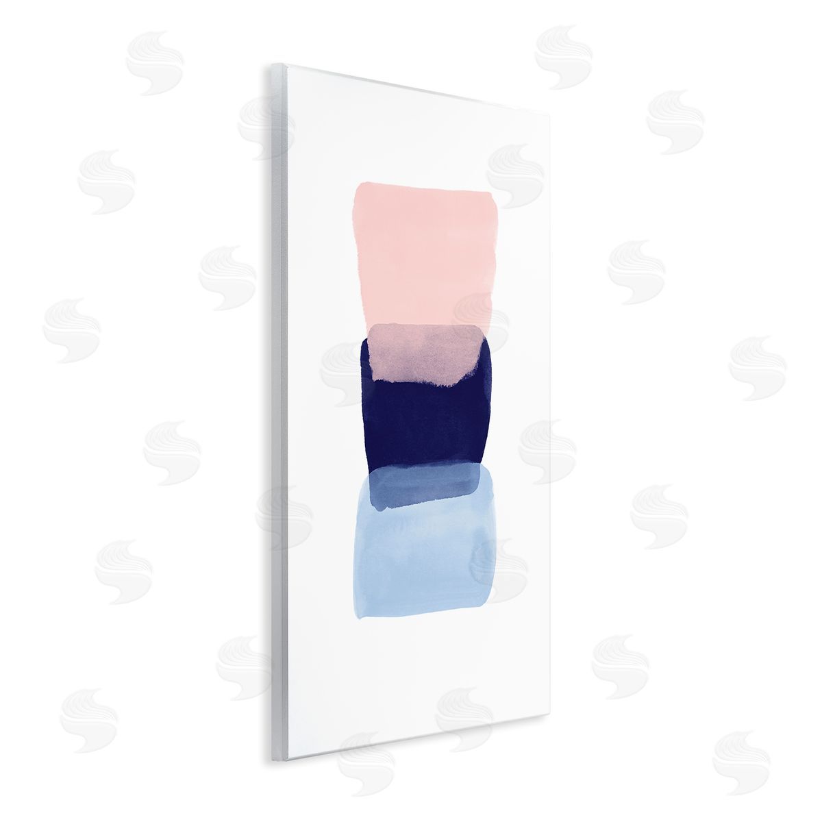 Seven Trees Design Layered Squares Abstract Sides Blue Pink