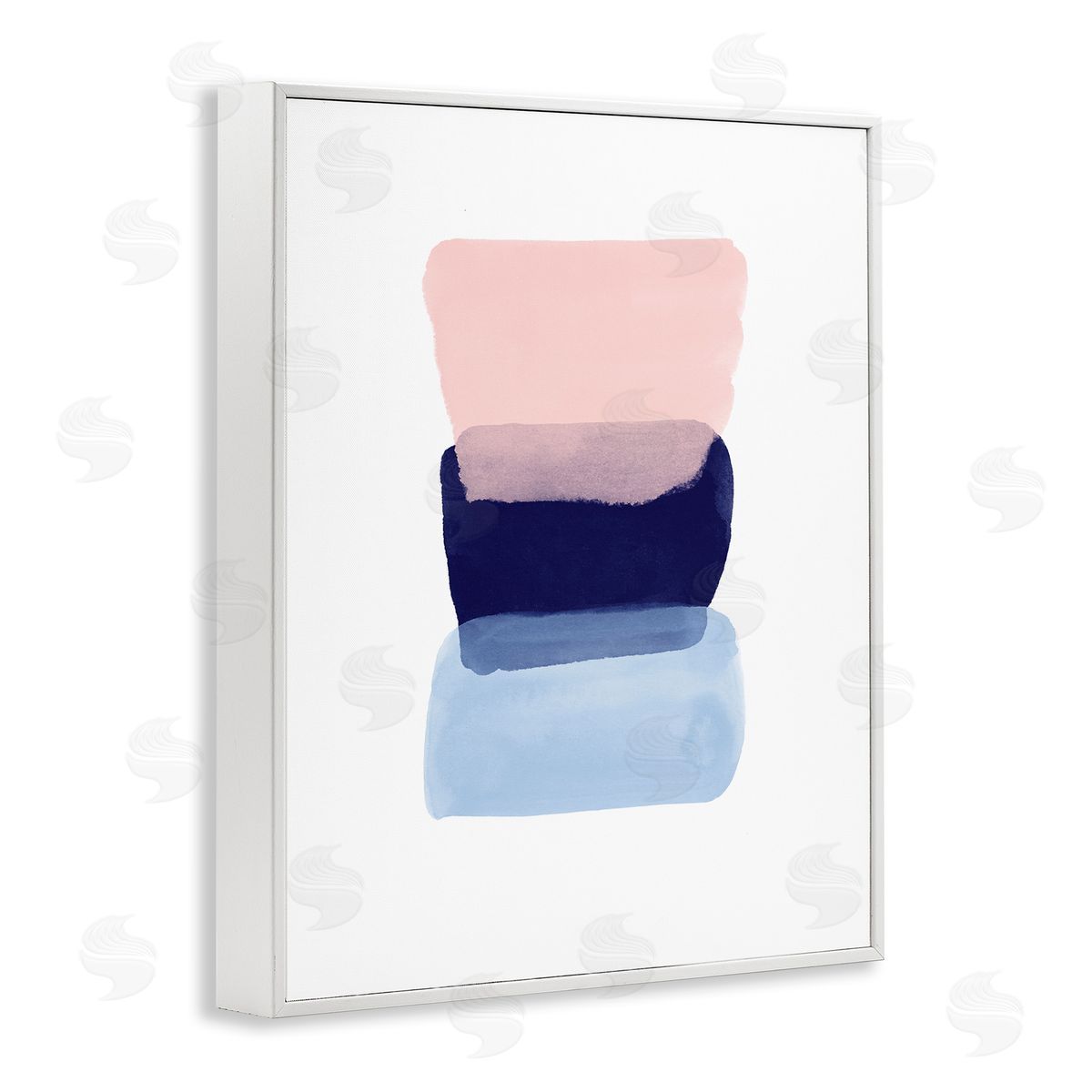 Seven Trees Design Layered Squares Abstract Sides Blue Pink