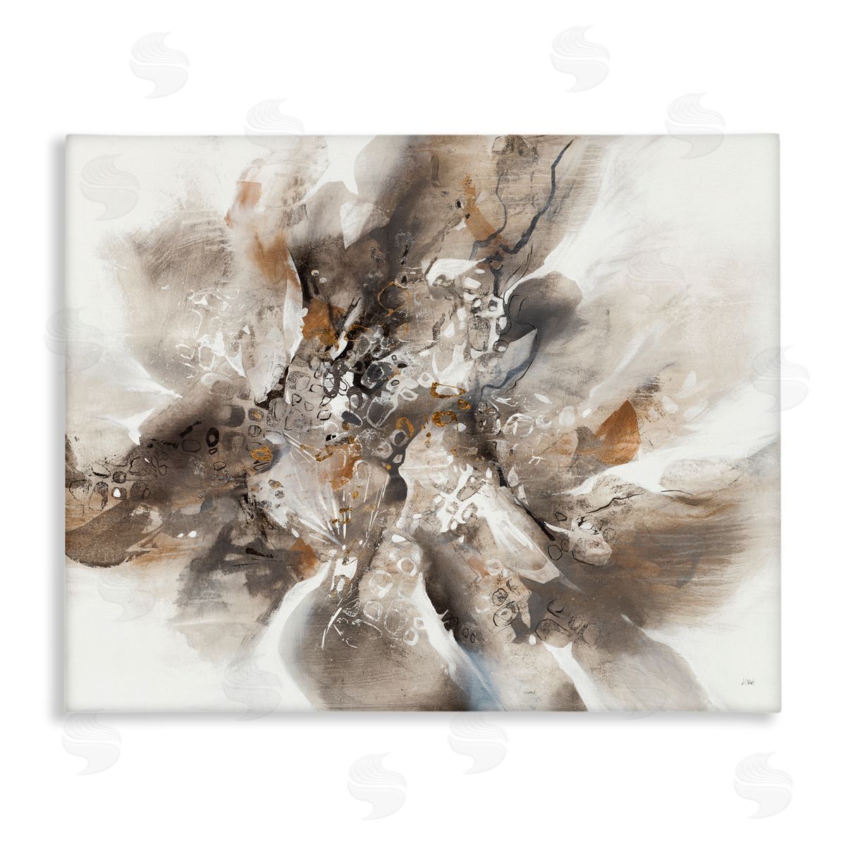 K. Nari Chaotic Abstract Brush Strokes Square Shape Patterns