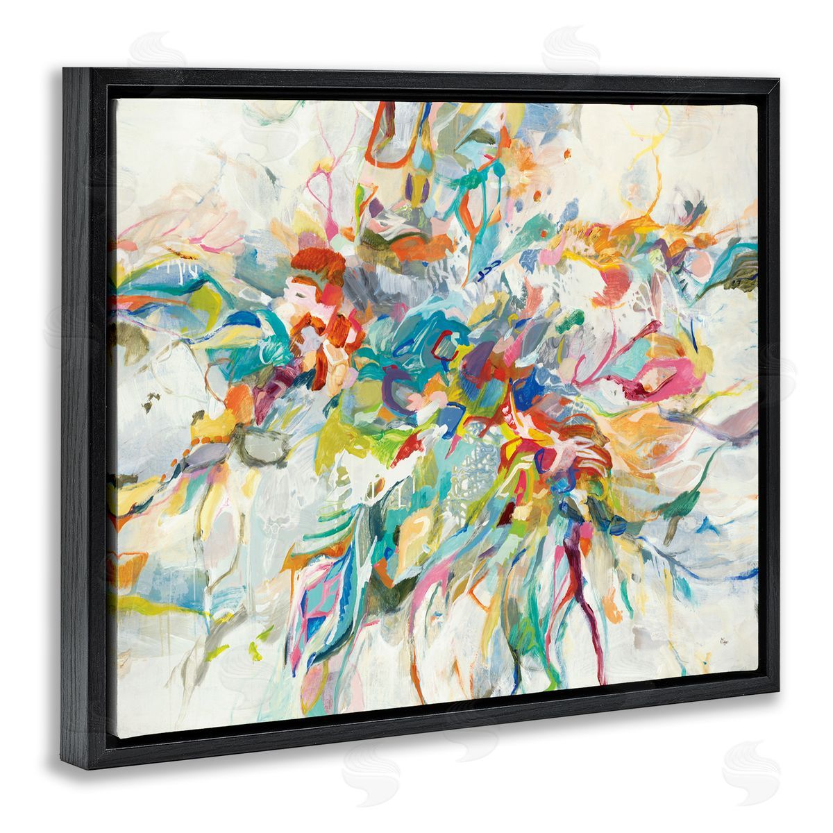 Lisa Ridgers Exciting Tropical Shapes Abstraction Blue Red Pop
