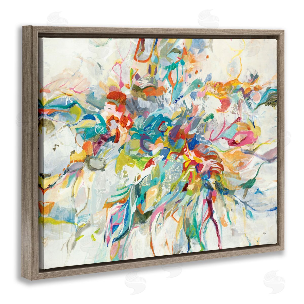 Lisa Ridgers Exciting Tropical Shapes Abstraction Blue Red Pop