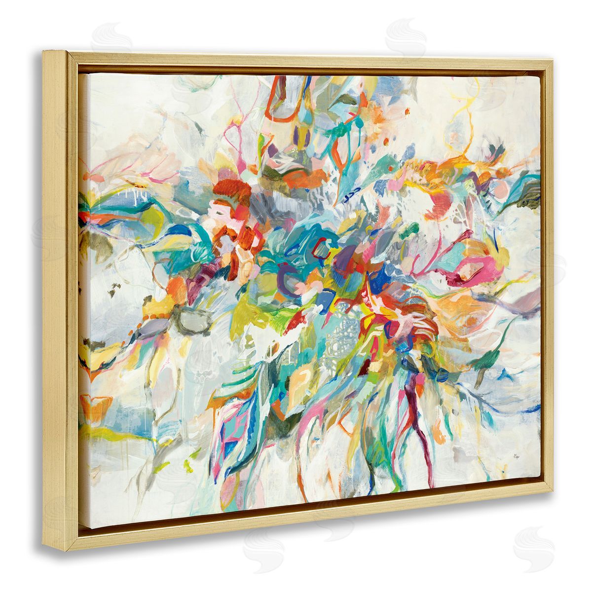 Lisa Ridgers Exciting Tropical Shapes Abstraction Blue Red Pop
