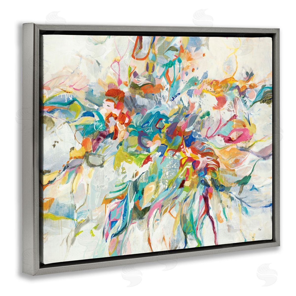 Lisa Ridgers Exciting Tropical Shapes Abstraction Blue Red Pop
