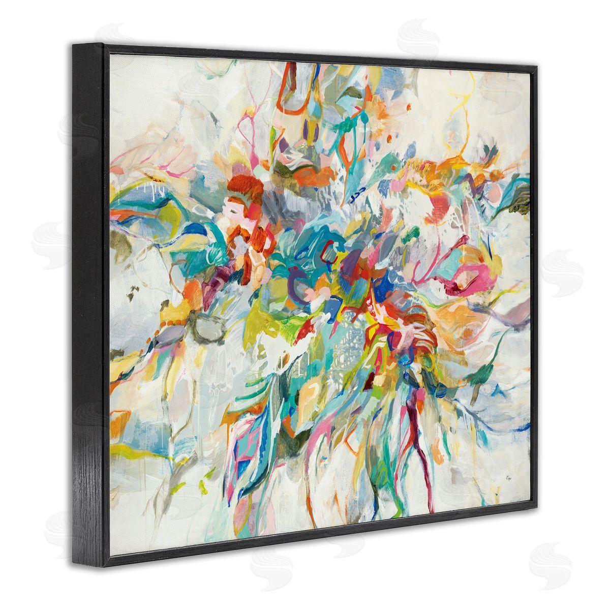 Lisa Ridgers Exciting Tropical Shapes Abstraction Blue Red Pop