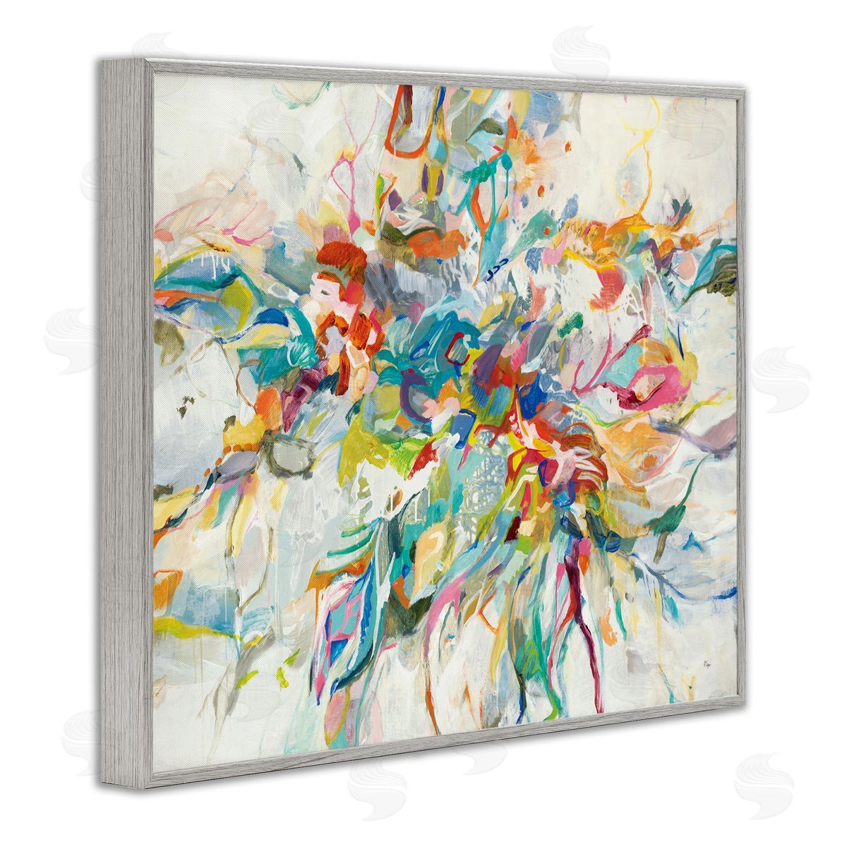 Lisa Ridgers Exciting Tropical Shapes Abstraction Blue Red Pop