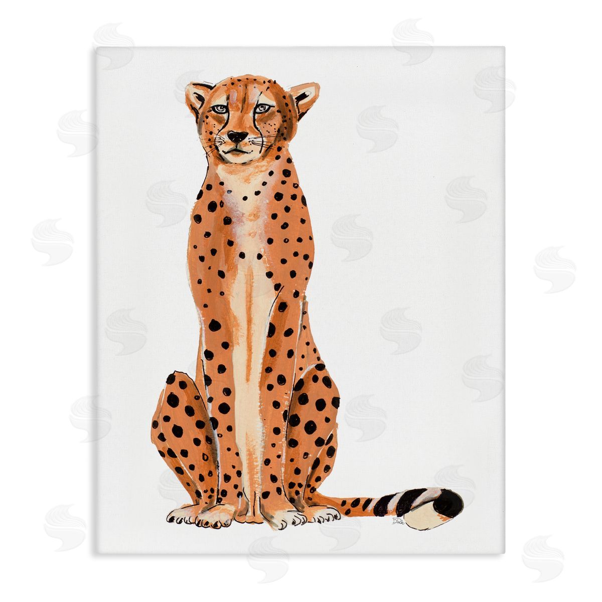 Patricia Pinto Cheetah Sitting Down Relaxed Orange Black Spots 