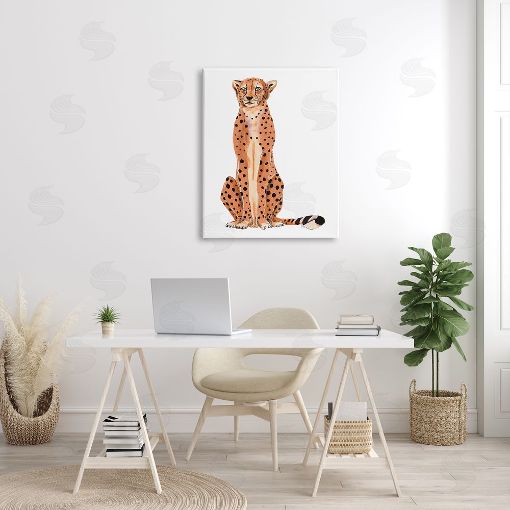 Patricia Pinto Cheetah Sitting Down Relaxed Orange Black Spots 