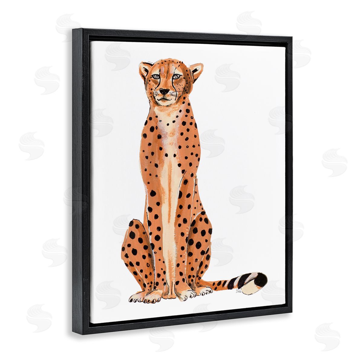 Patricia Pinto Cheetah Sitting Down Relaxed Orange Black Spots 