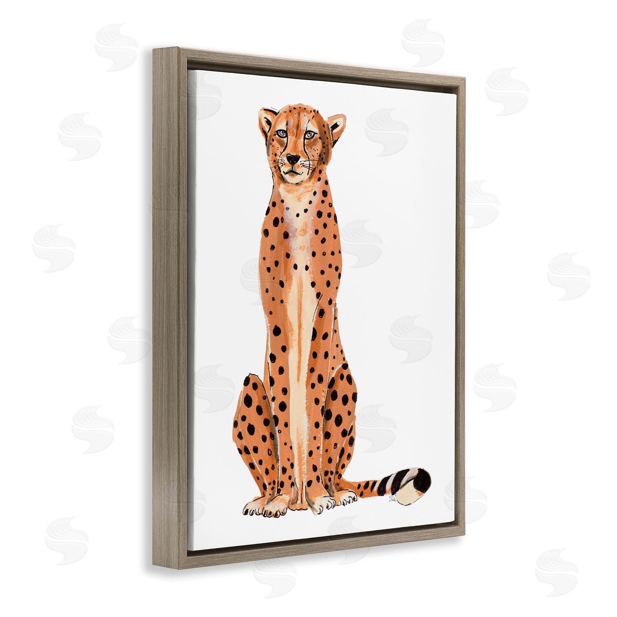 Patricia Pinto Cheetah Sitting Down Relaxed Orange Black Spots 