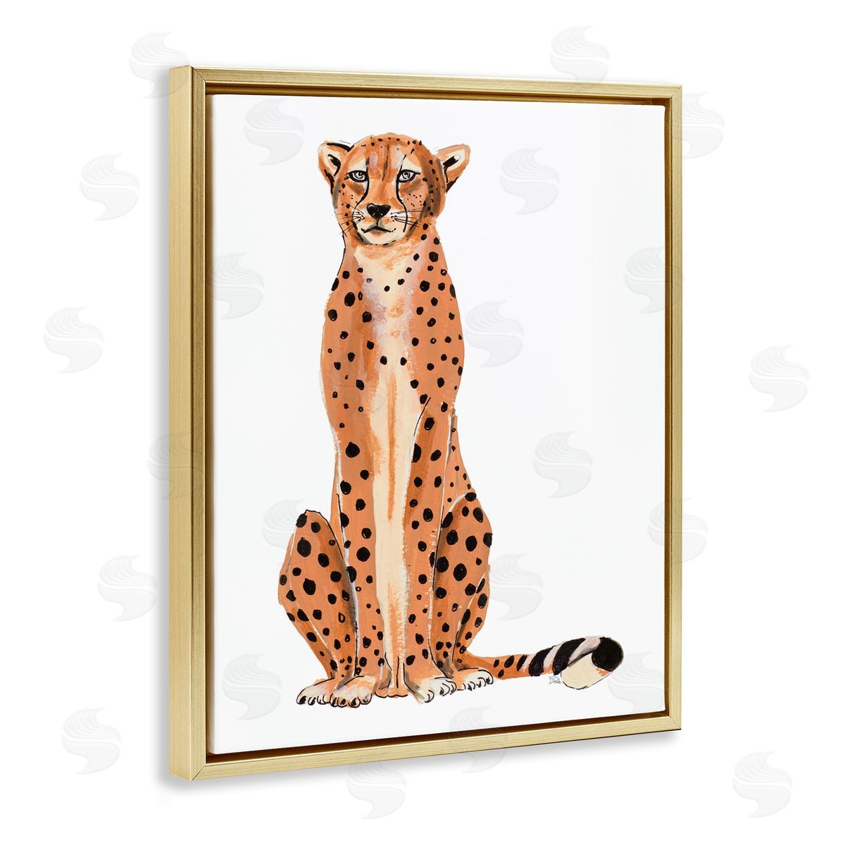 Patricia Pinto Cheetah Sitting Down Relaxed Orange Black Spots 
